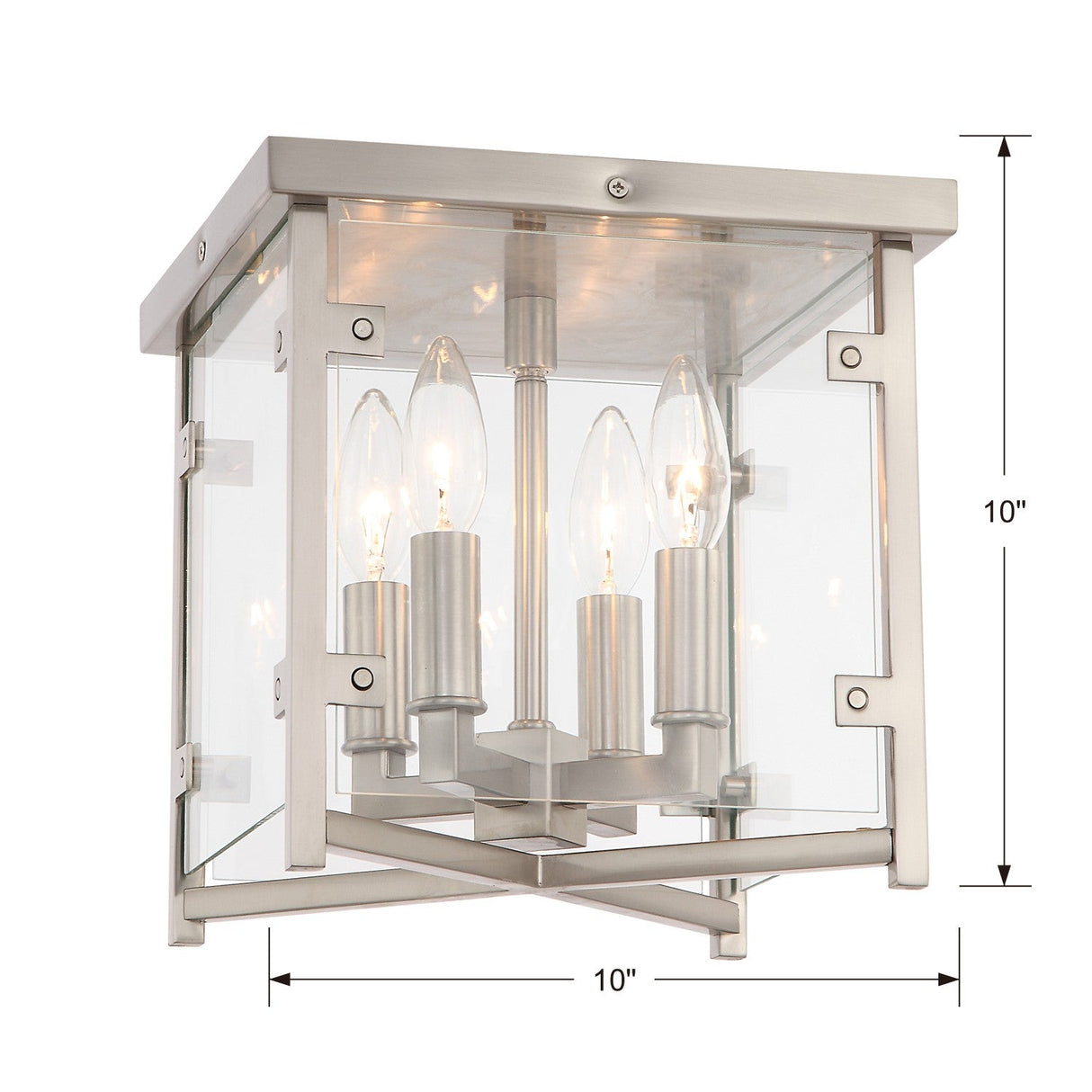 Danbury 4 Light Brushed Nickel Flush Mount DAN-8793-BN