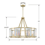 Darcy 8 Light Distressed Twilight Chandelier DAR-1018-DT