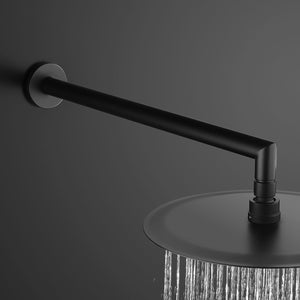 DAX Brass Round Shower Arm, Matte Black DAX-53002-BL