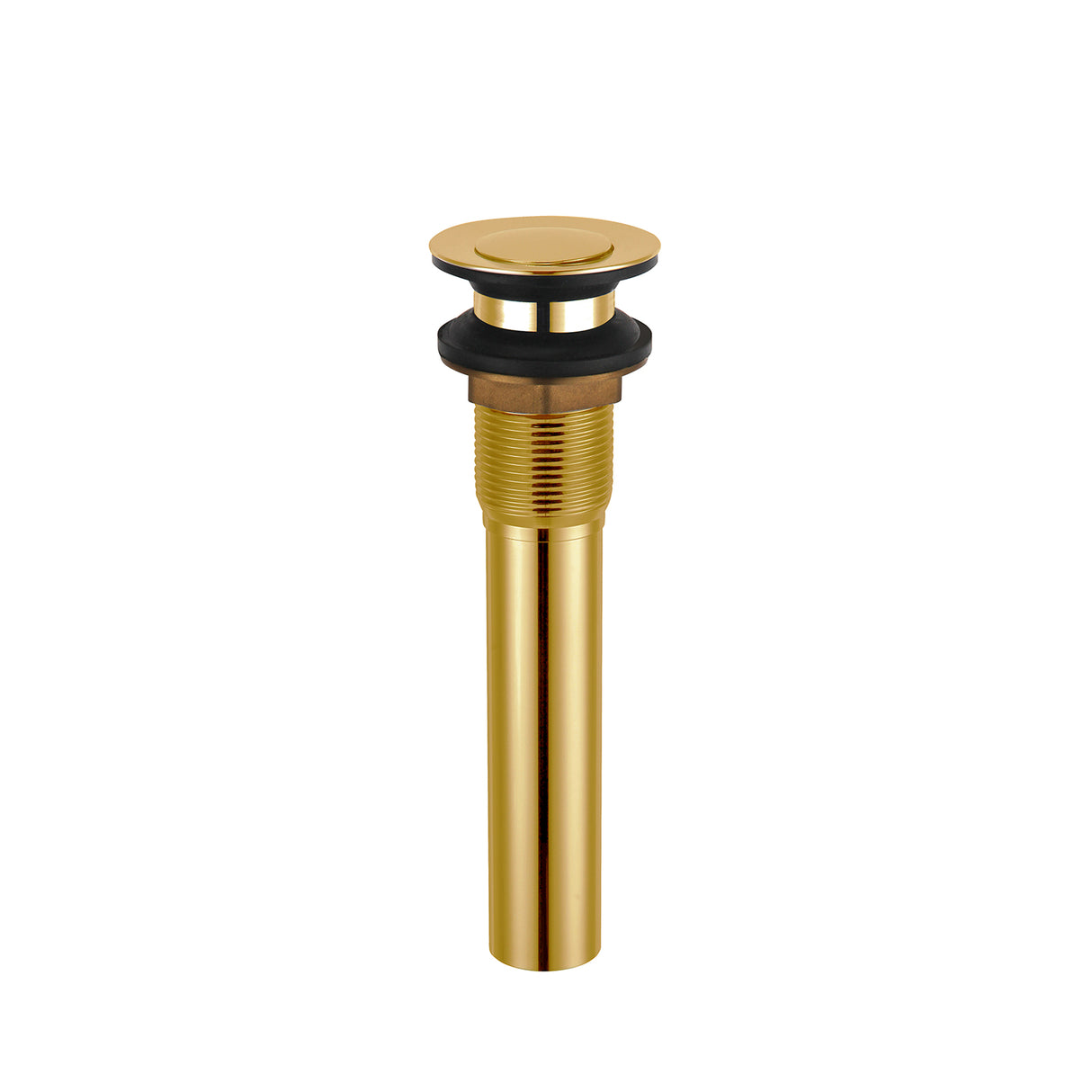 DAX Brass Round Vanity Sink Pop-Up Drain without Overflow, Brushed Gold DAX-82018-BG