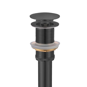 DAX Brass Pop-Up Waste Without Overflow, Matt Black DAX-82016-BL