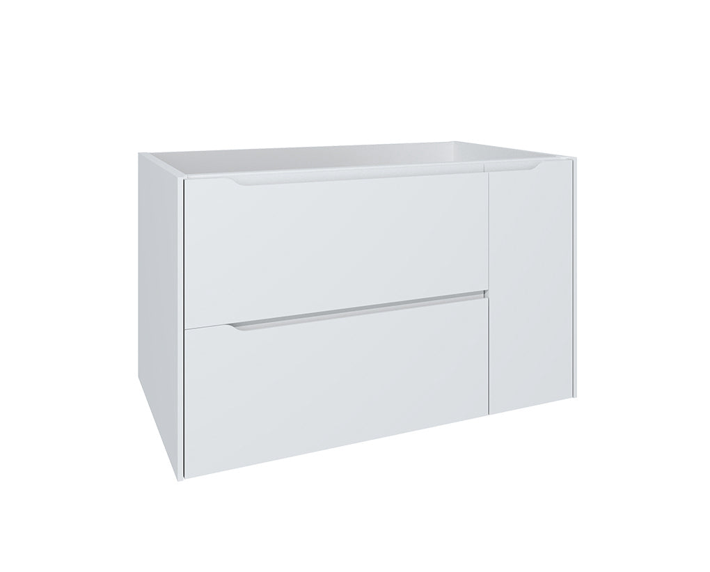 DAX Cenit Single Vanity Cabinet with 2 Drawers and 1 Door, 32", Matte White DAX-CEN023211