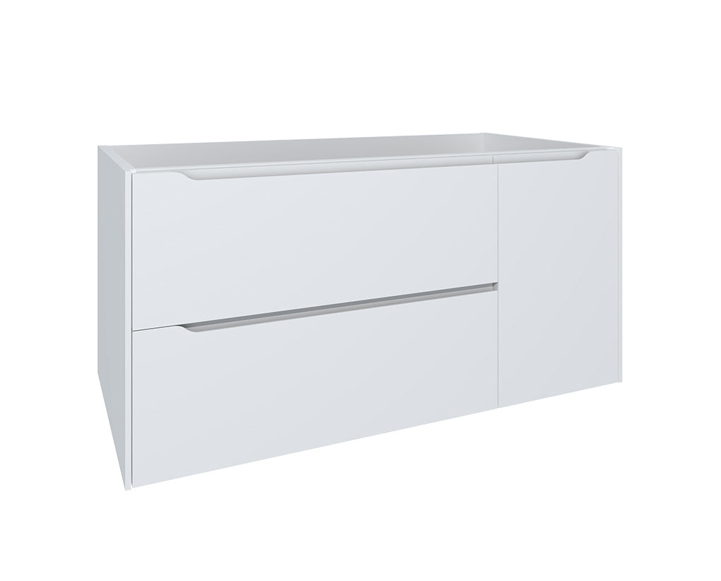 DAX Cenit Single Vanity Cabinet with 2 Drawers and 1 Door, 40", Matte White DAX-CEN024011