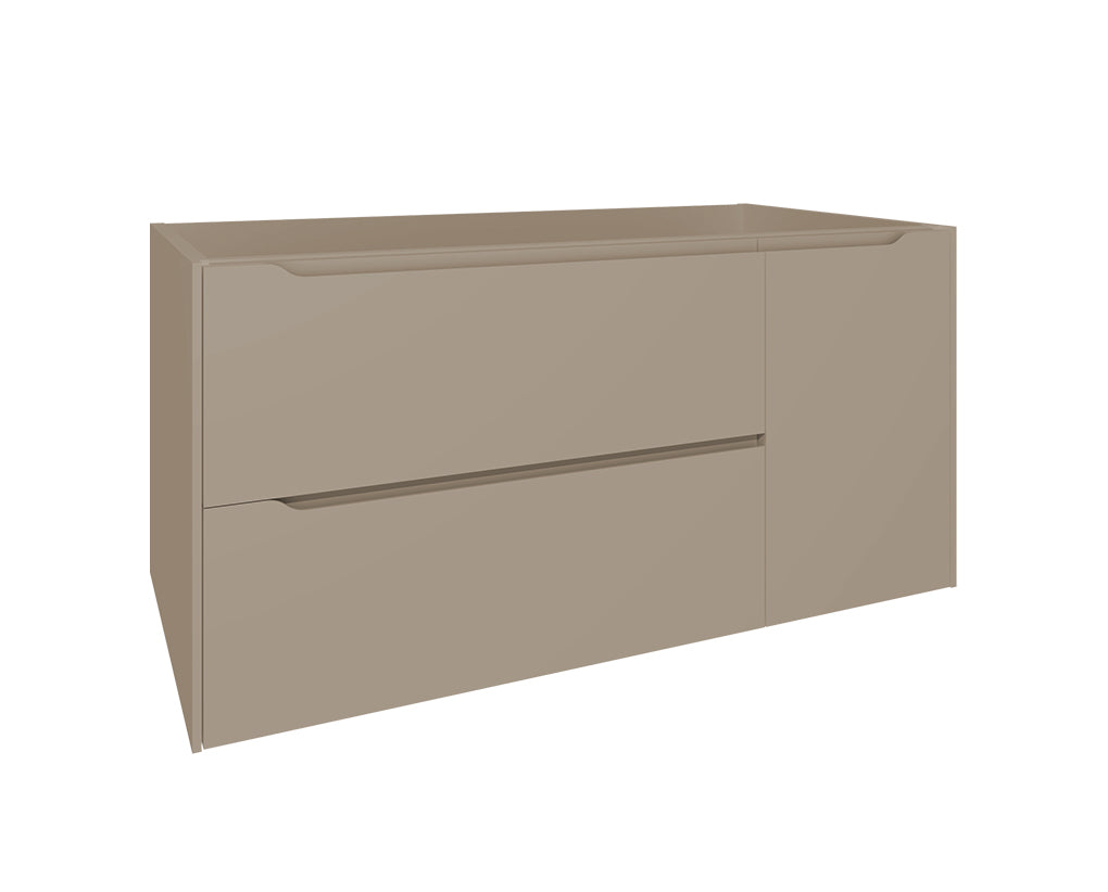 DAX Cenit Single Vanity Cabinet with 2 Drawers and 1 Door, 40", Moka DAX-CEN024046