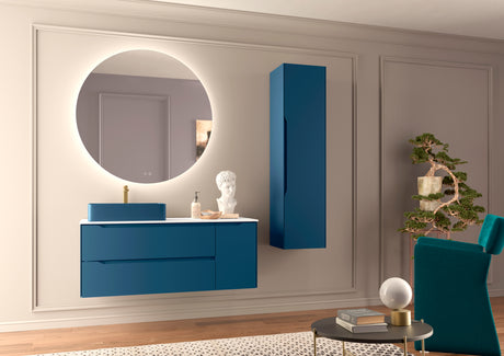 DAX Cenit Single Vanity Cabinet with 2 Drawers and 1 Door, 48", Blue DAX-CEN024821