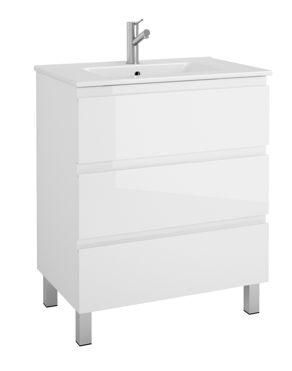 DAX Costa Engineered Wood Single Vanity Cabinet, 28", Glossy White DAX-COS012811