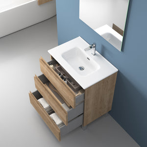 DAX Costa Engineered Wood Single Vanity Cabinet, 28", Oak DAX-COS012814