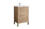 DAX Lakeside Engineered Wood Single Vanity, 24", Oak DAX-LAKE012414