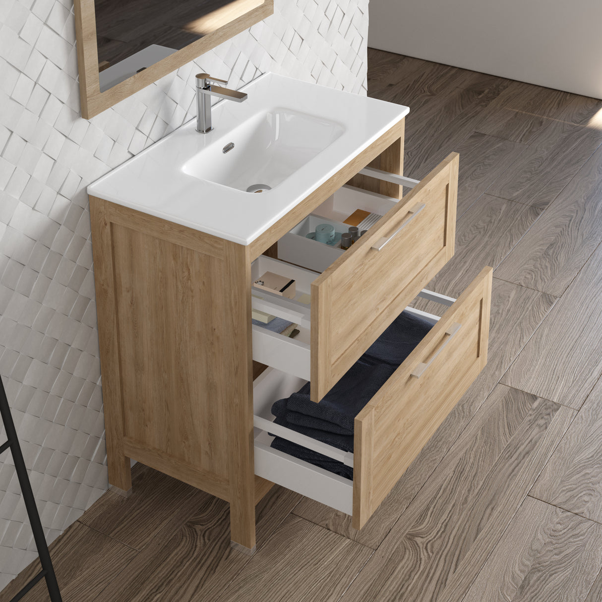 DAX Lakeside Engineered Wood Single Vanity, 32", Oak DAX-LAKE013214