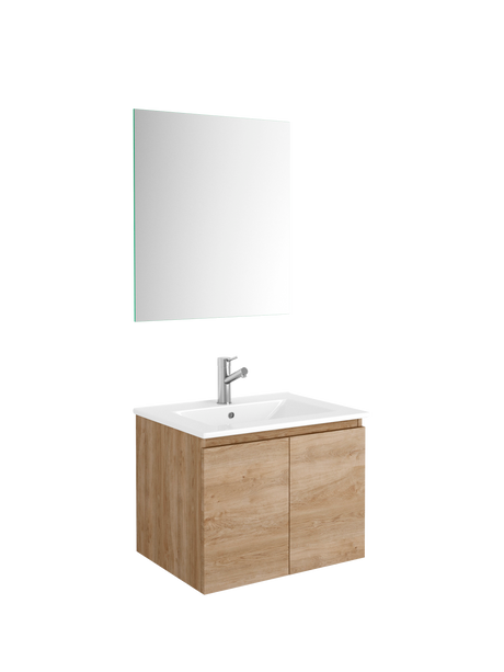 DAX Malibu Engineered Wood Single Vanity Cabinet, 24", Oak DAX-MAL012414