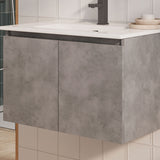 DAX Malibu Single Vanity Cabinet with Onix Basin, 28", Cement DAX-MAL012881-ONX