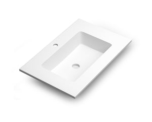 DAX Mara Solid Surface Basin with the Single Bowl, 28", Matte White DAX-MARA0328-M