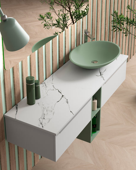 DAX Mytho Engineered Wood Top, 40", Carrara DAX-MYT024076