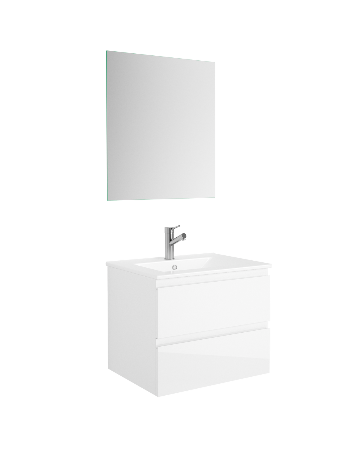 DAX Pasadena Engineered Wood Single Vanity Cabinet, 24", Glossy White DAX-PAS012411