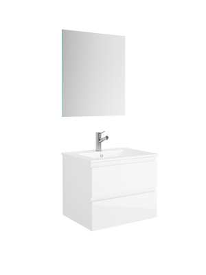 DAX Pasadena Engineered Wood Single Vanity Cabinet, 24", Glossy White DAX-PAS012411
