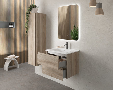 DAX Pasadena Engineered Wood Single Vanity Cabinet, 24", Pine DAX-PAS012412