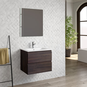 DAX Pasadena Engineered Wood Single Vanity Cabinet, 24", Wenge DAX-PAS012413