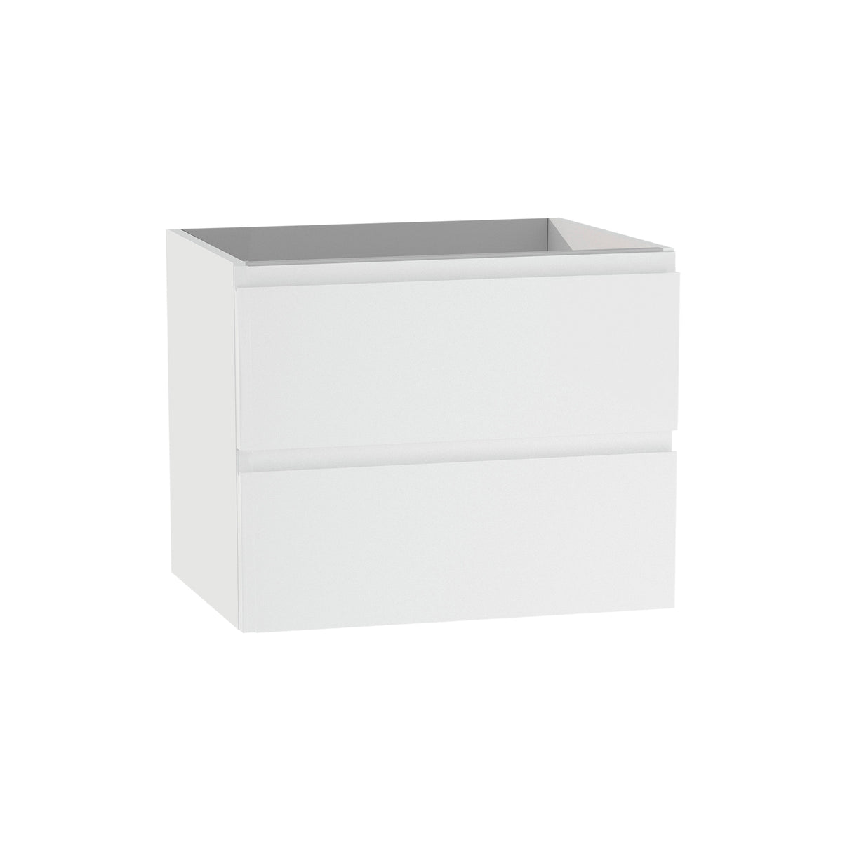 DAX Pasadena Engineered Wood and Porcelain Onix Basin with Single Vanity Cabinet, 24", Matte White DAX-PAS012427-ONX