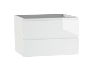 DAX Pasadena Engineered Wood and Porcelain Onix Basin with Single Vanity Cabinet, 28", Glossy White DAX-PAS012811-ONX