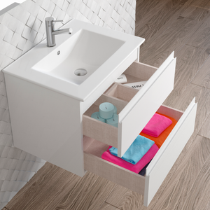 DAX Pasadena Engineered Wood Single Vanity Cabinet, 28", Glossy White DAX-PAS012811