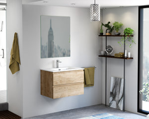 DAX Pasadena Engineered Wood Single Vanity Cabinet, 28", Oak DAX-PAS012814