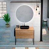 DAX Pasadena Single Vanity Cabinet with Onix Basin, 32", Matte Mink DAX-PAS013274-ONX