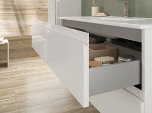 DAX Pasadena Engineered Wood Single Vanity Cabinet, 36", Glossy White DAX-PAS013611