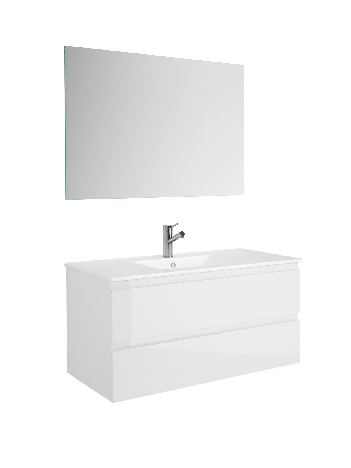 DAX Pasadena Engineered Wood Single Vanity Cabinet, 40", Glossy White DAX-PAS014011