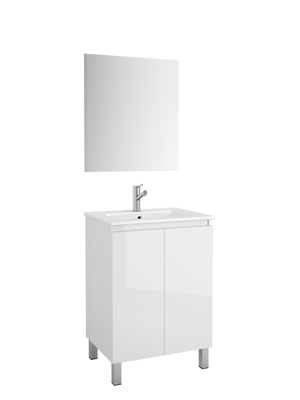 DAX Sunset Engineered Wood Single Vanity, 24", Glossy White DAX-SUN012411