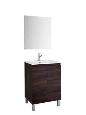 DAX Sunset Engineered Wood Single Vanity, 24", Wenge DAX-SUN012413