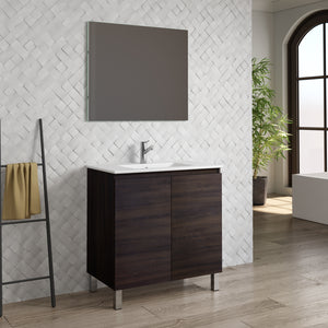DAX Sunset Engineered Wood Single Vanity, 32", Wenge DAX-SUN013213