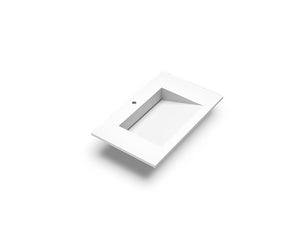 DAX Zen Solid Surface Single Bowl Basin, 28", Matte White DAX-ZEN0328-M