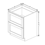 Dove 27" Base Cabinet with 1 Drawer and 2 Doors - J&K Cabinetry