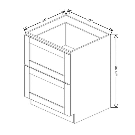 Charcoal 27" Base Cabinet with 1 Drawer and 2 Doors - J&K Cabinetry