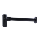 Trimscape DD8100 1-1/4 Inch O.D. Brass Round Bottle Trap, Matte Black