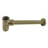 Trimscape DD8103 1-1/4 Inch O.D. Brass Round Bottle Trap, Antique Brass