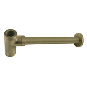 Trimscape DD8103 1-1/4 Inch O.D. Brass Round Bottle Trap, Antique Brass
