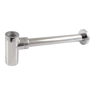 Trimscape DD8106 1-1/4 Inch O.D. Brass Round Bottle Trap, Polished Nickel