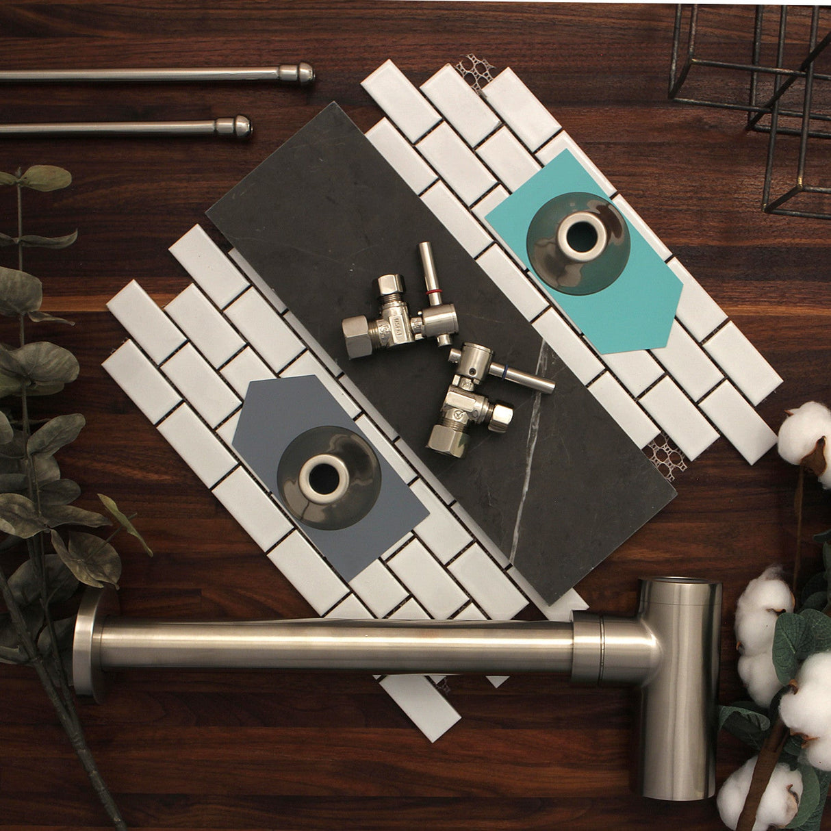 Trimscape DD8108 1-1/4 Inch O.D. Brass Round Bottle Trap, Brushed Nickel