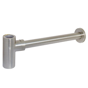 Trimscape DD8108 1-1/4 Inch O.D. Brass Round Bottle Trap, Brushed Nickel