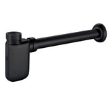 Trimscape DD8400 1-1/4 Inch O.D. Brass Oval Bottle Trap, Matte Black