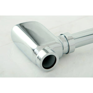 Trimscape DD8401 1-1/4 Inch O.D. Brass Oval Bottle Trap, Polished Chrome