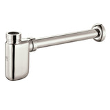 Trimscape DD8406 1-1/4 Inch O.D. Brass Oval Bottle Trap, Polished Nickel