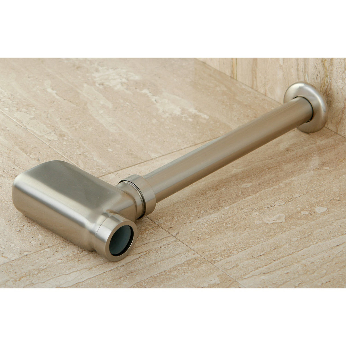 Trimscape DD8408 1-1/4 Inch O.D. Brass Oval Bottle Trap, Brushed Nickel