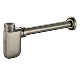 Trimscape DD8408 1-1/4 Inch O.D. Brass Oval Bottle Trap, Brushed Nickel