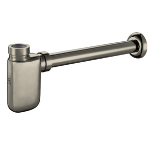 Trimscape DD8408 1-1/4 Inch O.D. Brass Oval Bottle Trap, Brushed Nickel