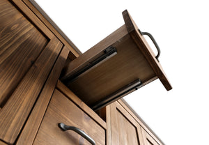 Austin 60" Vanity Base Built With Reclaimed Wood in Walnut Finish