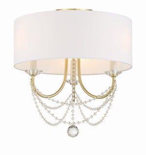 Delilah 3 Light Aged Brass Semi Flush Mount DEL-90803-AG_CEILING