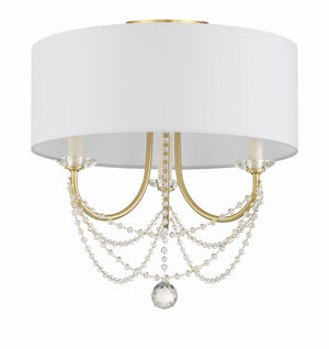 Delilah 3 Light Aged Brass Semi Flush Mount DEL-90803-AG_CEILING