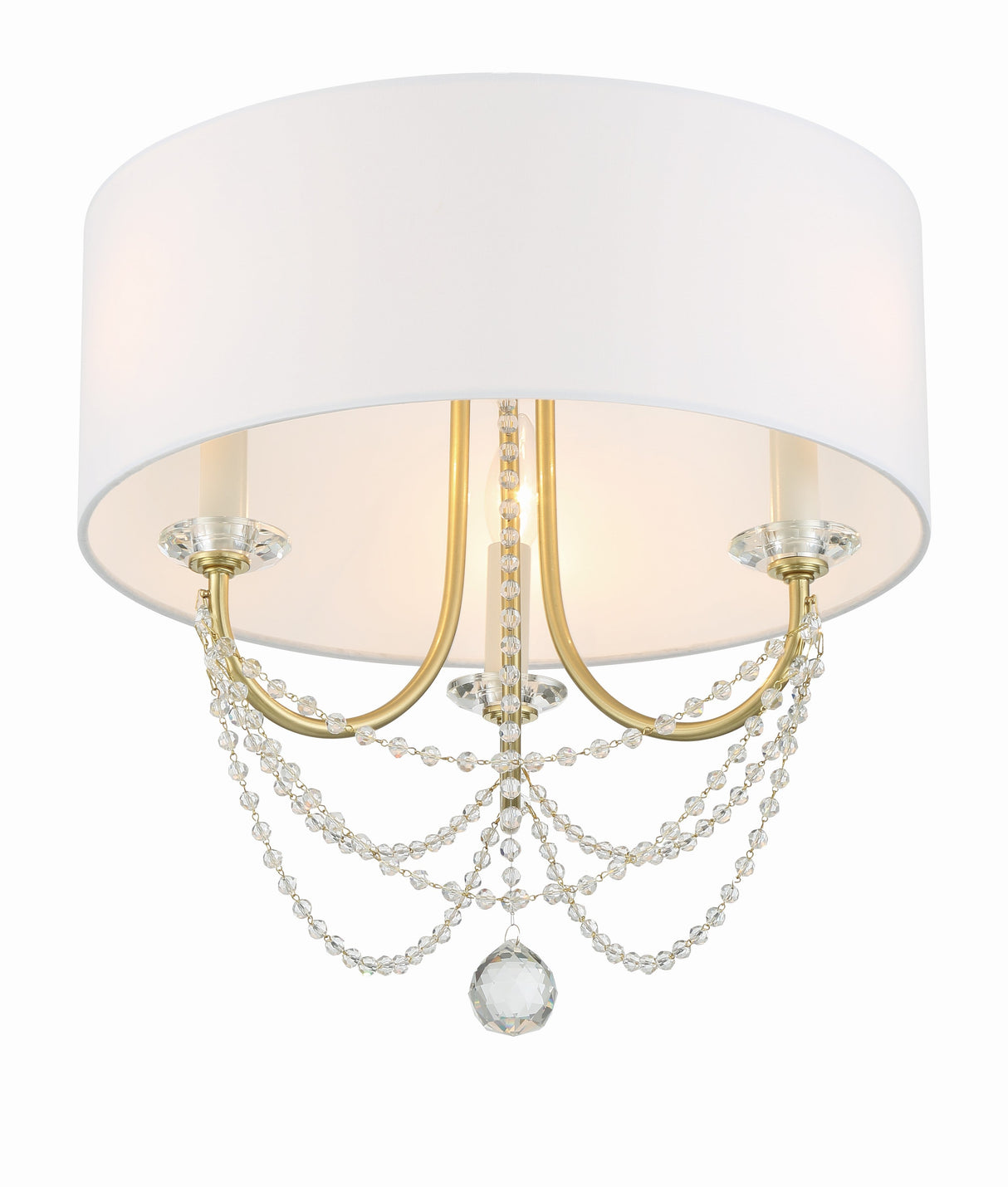 Delilah 3 Light Aged Brass Semi Flush Mount DEL-90803-AG_CEILING